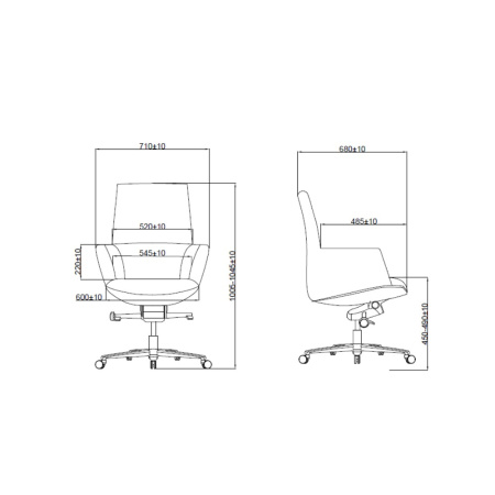 Кресло компьютерное SitZone CH-500B, кожа, алюминий, белый