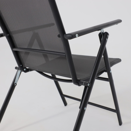 Кресло садовое AksHome CATANIA, ткань, серый, черный