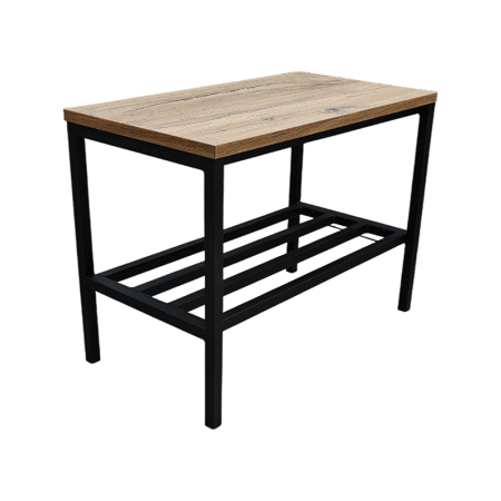 Обувница ALLERD 1 RION, черный муар, Дуб Нокс