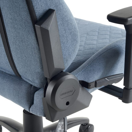 Кресло игровое EVERPROF Ghost ткань, синий, крестов. металл