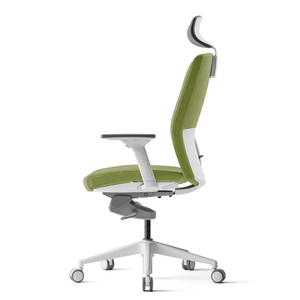 Кресло компьютерное Bestuhl J2, рама белая, зеленый