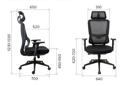 Кресло компьютерное EVERPROF Work, сетка, черный, пластик