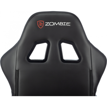Кресло игровое Zombie GAME TETRA, экокожа, пластик, черный, карбон
