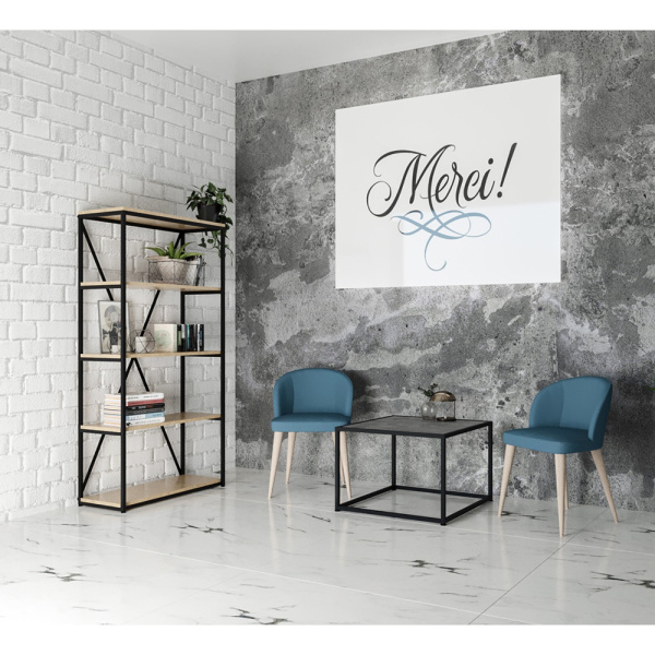 Стеллаж Loft CH-1, черный, белый крафт