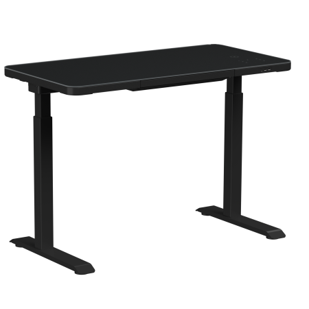 Стол двухмоторный AOKE AK-GT10-YZF2-B со столешницей из закаленного стекла, черный