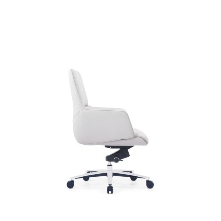 Кресло компьютерное SitZone CH-500B, кожа, алюминий, белый