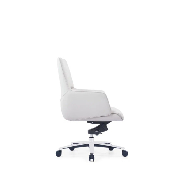 Кресло компьютерное SitZone CH-500B, кожа, алюминий, белый