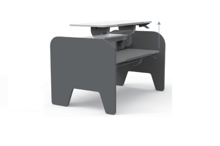 Стол Comf-Pro Elephant Desk UR-3, 1155х700х(340-815) мм, белый, серый