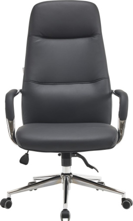 Кресло компьютерное EVERPROF Vesta экокожа, черный, крестов. хром