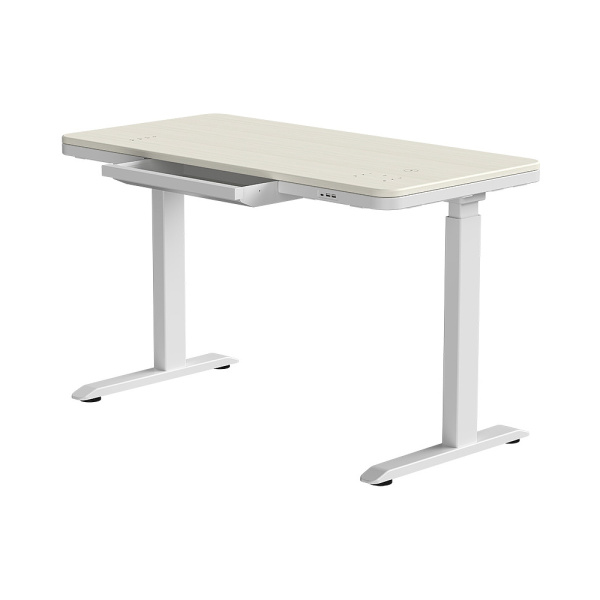 Стол с электроприводом двухмоторный AOKE HOME WOOD, цвет белый, береза