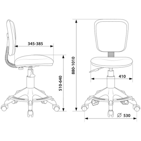 Детское компьютерное кресло Бюрократ CH-W204/F, голубой