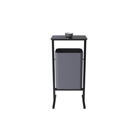 Урна уличная для мусора СТАНДАРТ с пепельницей, 35 л, металл, серый