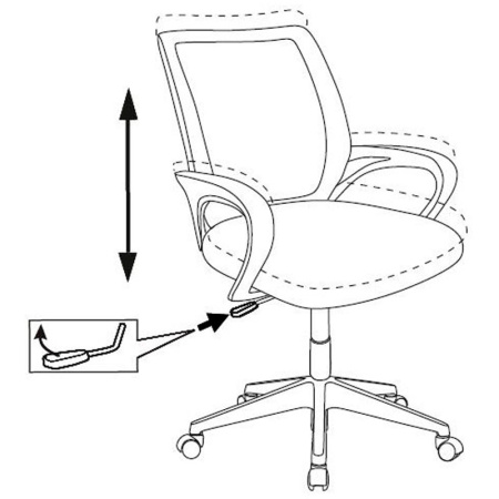 Детское компьютерное кресло Бюрократ BUROKIDS 1, черный