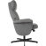 Кресло мягкое Бюрократ Baron, ткань, серый, металл, с пуфом