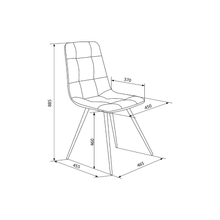 Стул Бюрократ "CH-K1_4", ткань, черный, металл, комплект 4 штуки