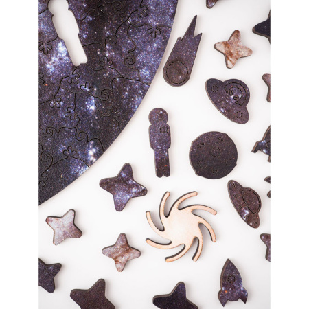 Пазл деревянный "Galaxy", разноцветный