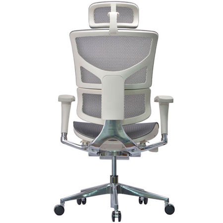 Кресло компьютерное Ergostyle Sail, серая обивка, белый каркас