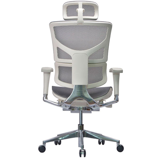 Кресло компьютерное Ergostyle Sail, серая обивка, белый каркас