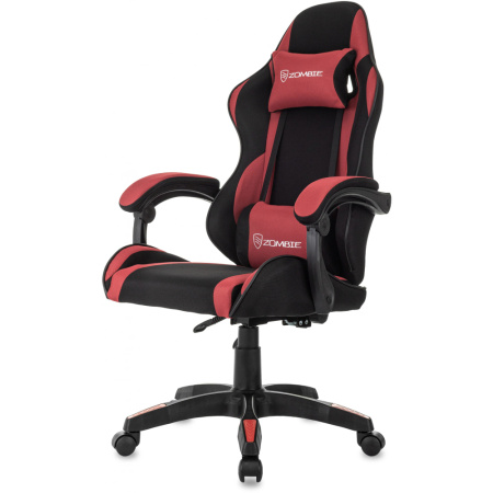 Кресло игровое Бюрократ Zombie Racer ткань, черный, красный, крестов. пластик Кресло игровое Бюрократ Zombie Racer ткань, черный, красный, крестов. пластик