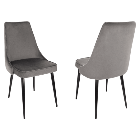 Стул Бюрократ "CH-K4_2", ткань, темно-серый, металл, комплект 2 штуки