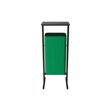 Урна уличная для мусора СТАНДАРТ, 50 л, металл, зелёный