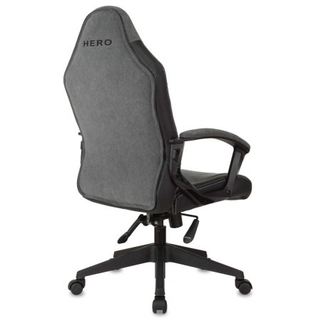 Кресло игровое Zombie Hero, ткань,экокожа, пластик, серый