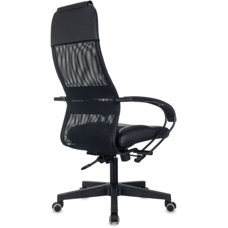Компьютерное кресло "Бюрократ CH-NOVA LUX", сетка, экокожа, пластик, черный