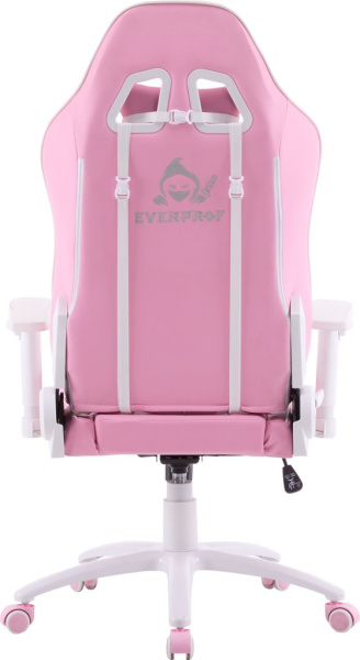 Кресло игровое EVERPROF Katana экокожа, розовый/белый, крестов. металл, корпус белый Кресло игровое EVERPROF Katana экокожа, розовый/белый, крестов. металл, корпус белый