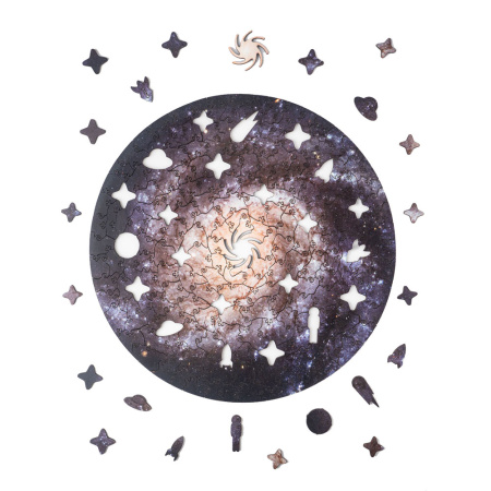Пазл деревянный "Galaxy", разноцветный