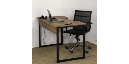 Стол компьютерный геймерский Лофт Гонконг, черный, табачный крафт Стол компьютерный геймерский Лофт Гонконг, черный, табачный крафт