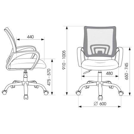 Кресло компьютерное Бюрократ CH-695NLTSL, черный