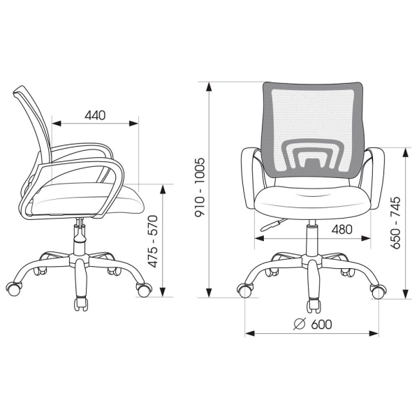Кресло компьютерное Бюрократ CH-695NLTSL, черный Кресло компьютерное Бюрократ CH-695NLTSL, черный