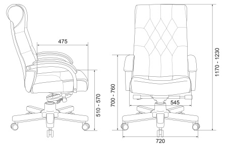 Кресло компьютерное Бюрократ T-9928WALNUT/BLACK, черный
