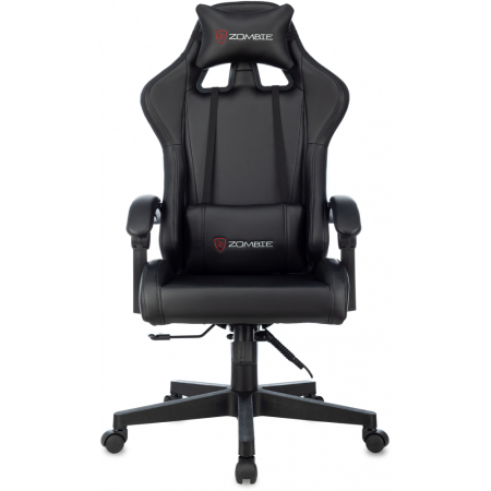 Кресло игровое Zombie GAME TETRA, экокожа, пластик, черный, карбон