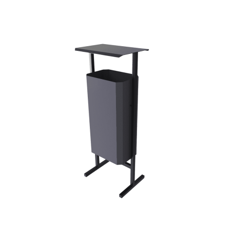 Урна уличная для мусора СТАНДАРТ, 50 л, металл, серый