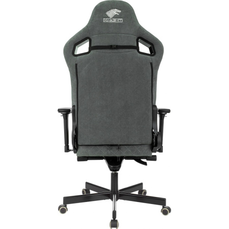 Кресло игровое Бюрократ Knight Hunter, искусственная замша, серый