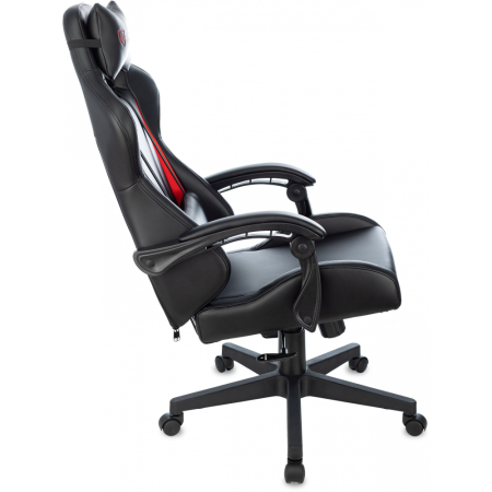 Кресло игровое Zombie GAME TETRA, экокожа, пластик, черный, красный