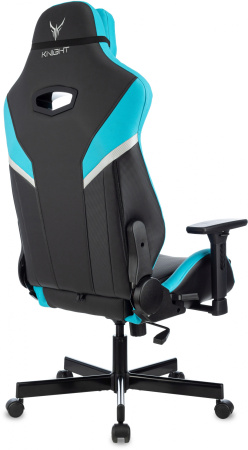 Кресло игровое Бюрократ Knight Thunder 5X, экокожа, черный, голубой Кресло игровое Бюрократ Knight Thunder 5X, экокожа, черный, голубой