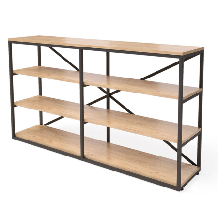 Стеллаж Loft ОR-1, черный, золотой крафт