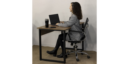 Стол компьютерный геймерский Лофт Гонконг, черный, табачный крафт Стол компьютерный геймерский Лофт Гонконг, черный, табачный крафт