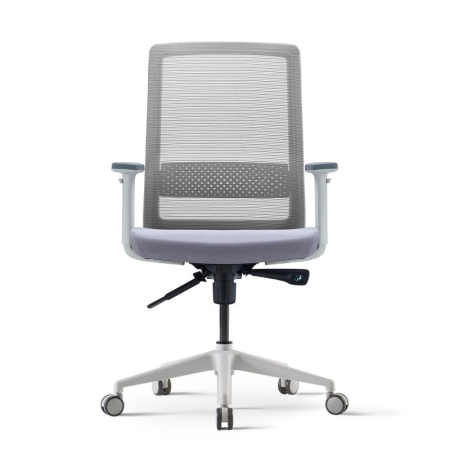 Кресло компьютерное Bestuhl S30, рама белая, серый
