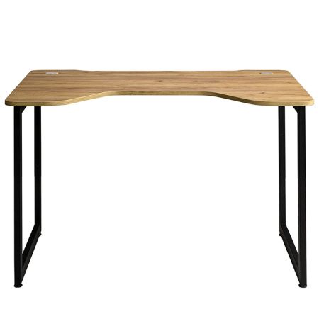 Стол письменный Лофт Будапешт ДТ-4, черный, золотой крафт