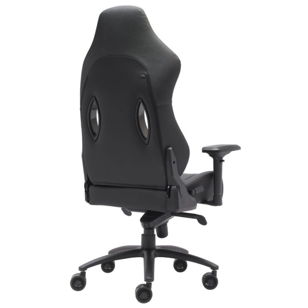 Игровое компьютерное кресло EVERPROF Jaguar, экокожа, ткань, металл, черный, оранжевый