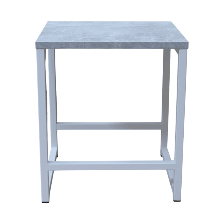 Табурет RION ALLERD, металл, ЛДСП, белый муар, Бетон