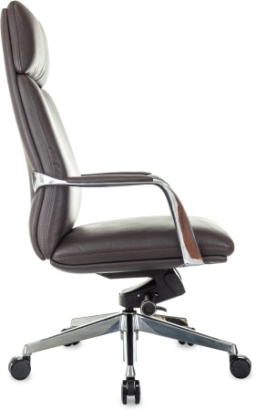 Кресло компьютерное Бюрократ VEGA, кожа, коричневый