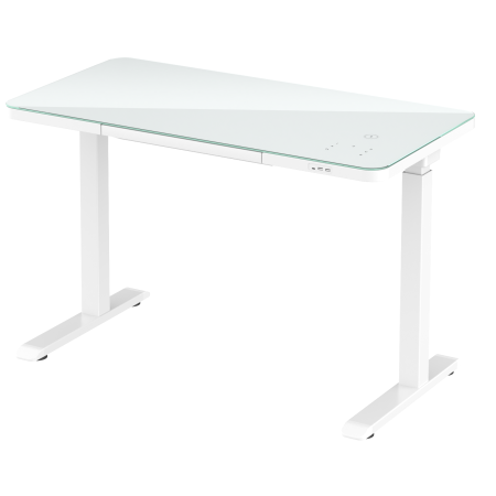 Стол двухмоторный AOKE AK-GT10-YZF2-W со столешницей из закаленного стекла, белый