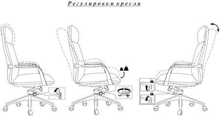 Кресло компьютерное Бюрократ VEGA, кожа, коричневый