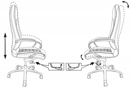 Кресло компьютерное Бюрократ AURA/BROWN, коричневый