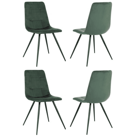 Стул Бюрократ "CH-K1_4", ткань, зеленый, металл, комплект 4 штуки