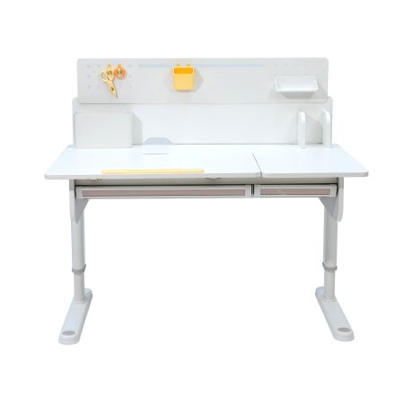 Комплект Ergosmart ученический Caravel: стол регулируемый Caravel, полка с подставкой для книг Wooden space